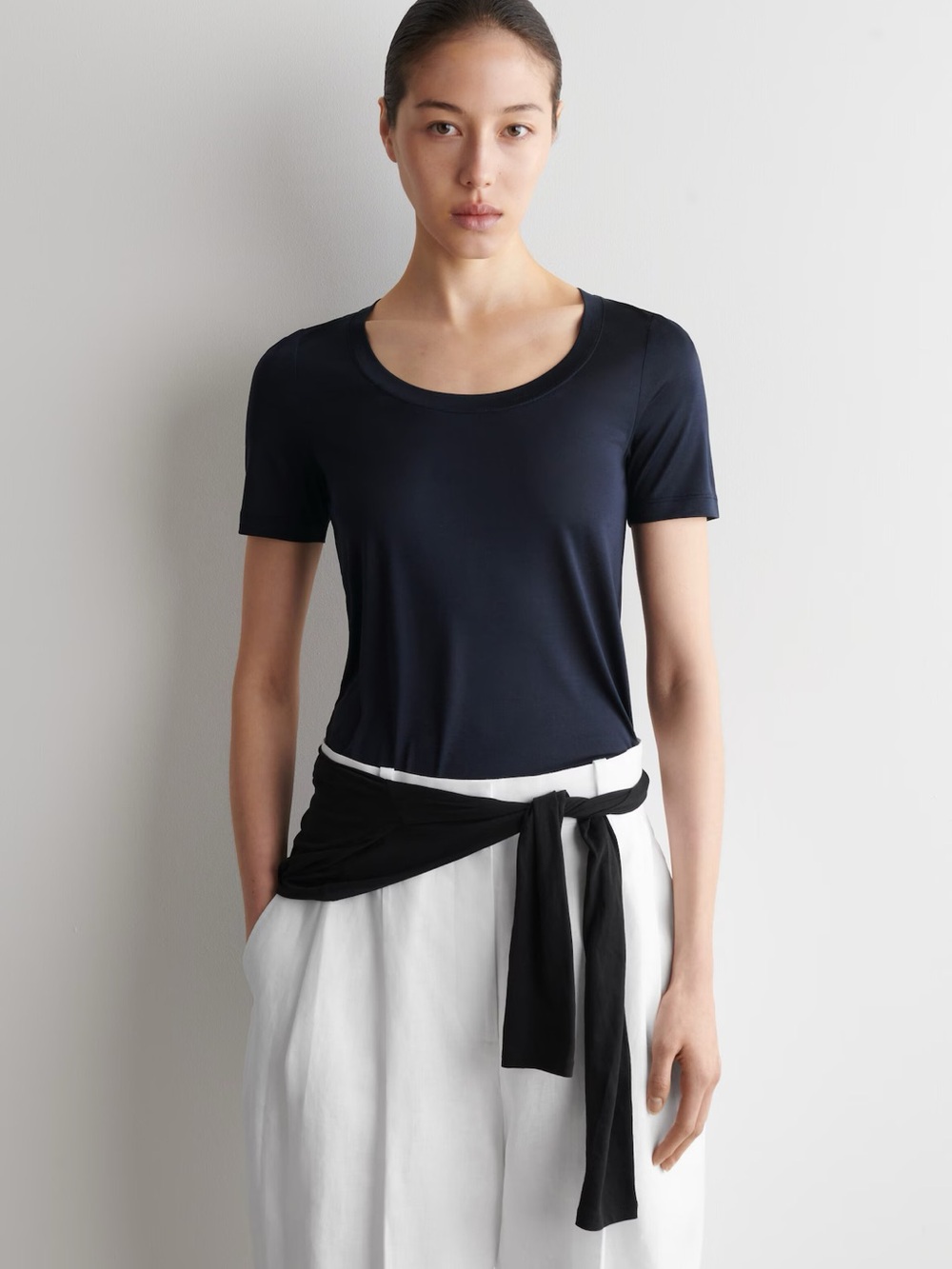 NWT (size L) COS SLIM SILK T-SHIRT